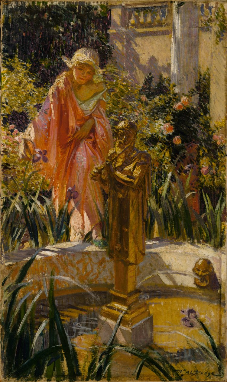 A szökőkútba lépve kb. 1916. alkotó: William de Leftwich Dodge