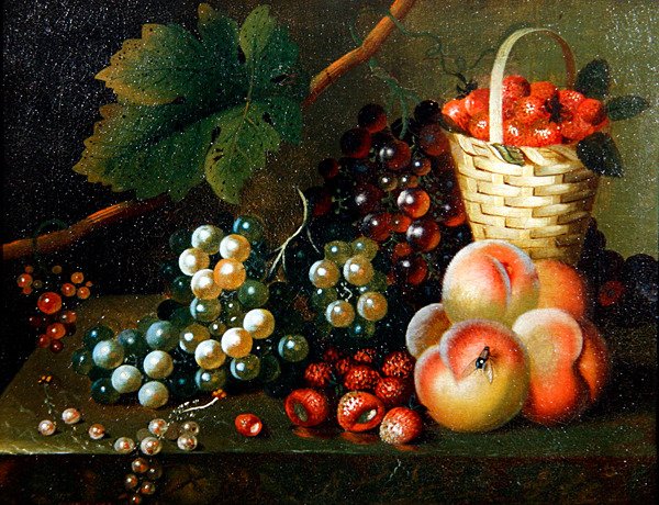 Gyümölcscsendélet (olaj, vászon) alkotó: William of Bath Jones
