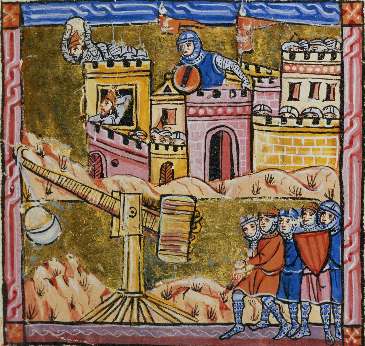 Ms 828 fol.33r Antiochia ostroma, az Estoire d