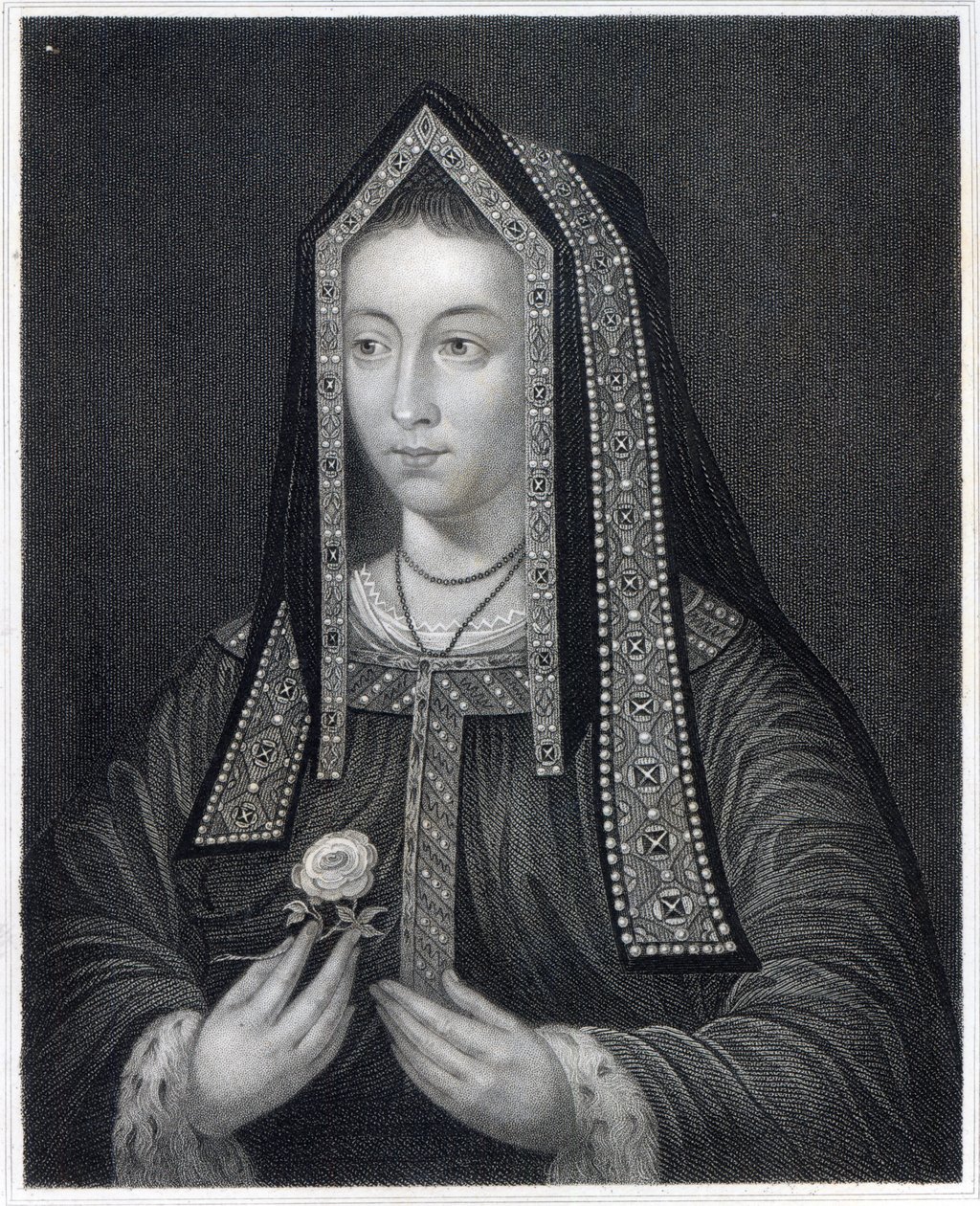 Yorki Erzsébet portréja alkotó: William the Younger Holl