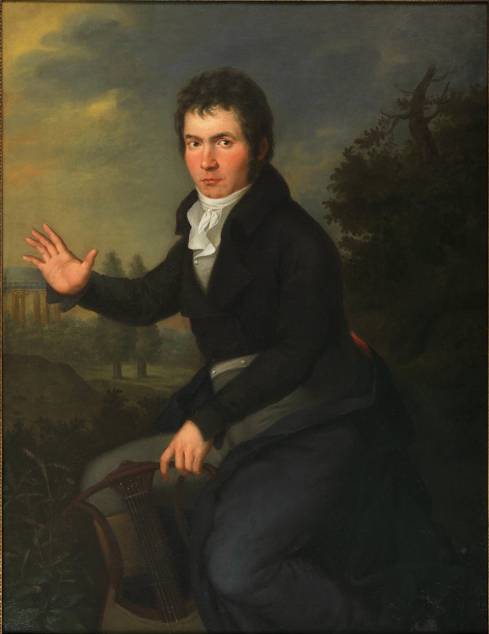 Ludwig van Beethoven portréja, 1805 körül. alkotó: Willibrord Josef Maehler