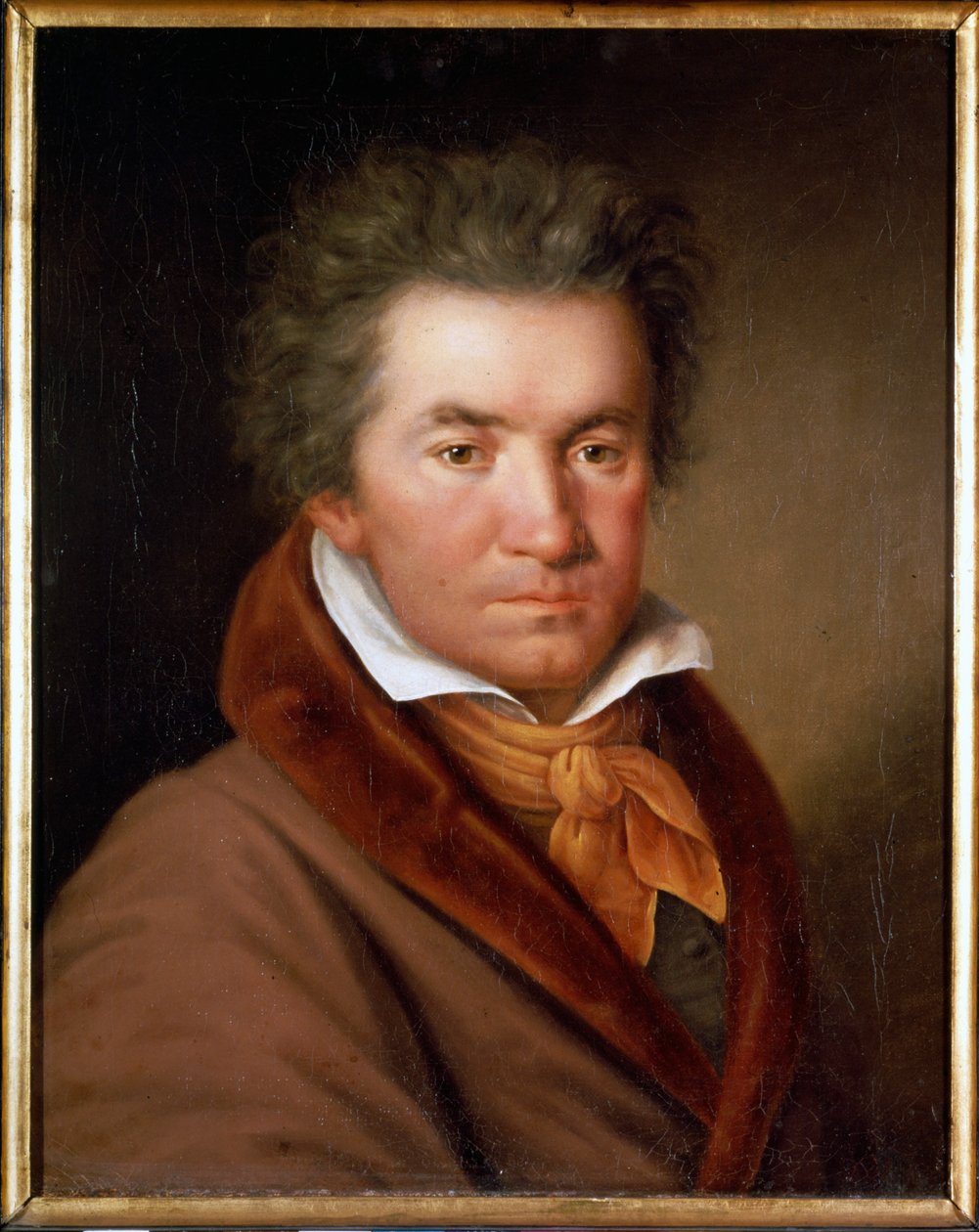 Ludwig van Beethoven (1770-1827) portréja – Mahler, Bécsi Zenebarátok Társasága. alkotó: Willibrord Joseph Mahler or Maehler