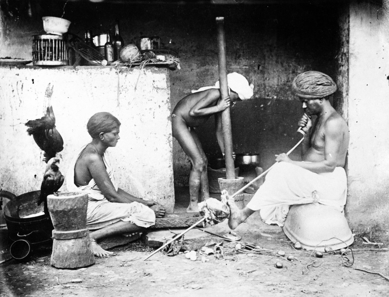 Egy indiai konyha, 1870-es évek alkotó: Willoughby Wallace Hooper