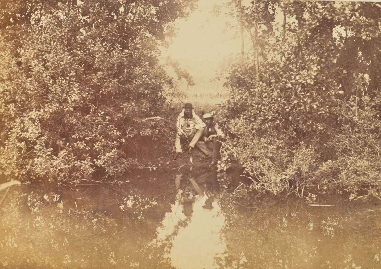 [Két férfi horgászik] alkotó: Willoughby Wallace Hooper