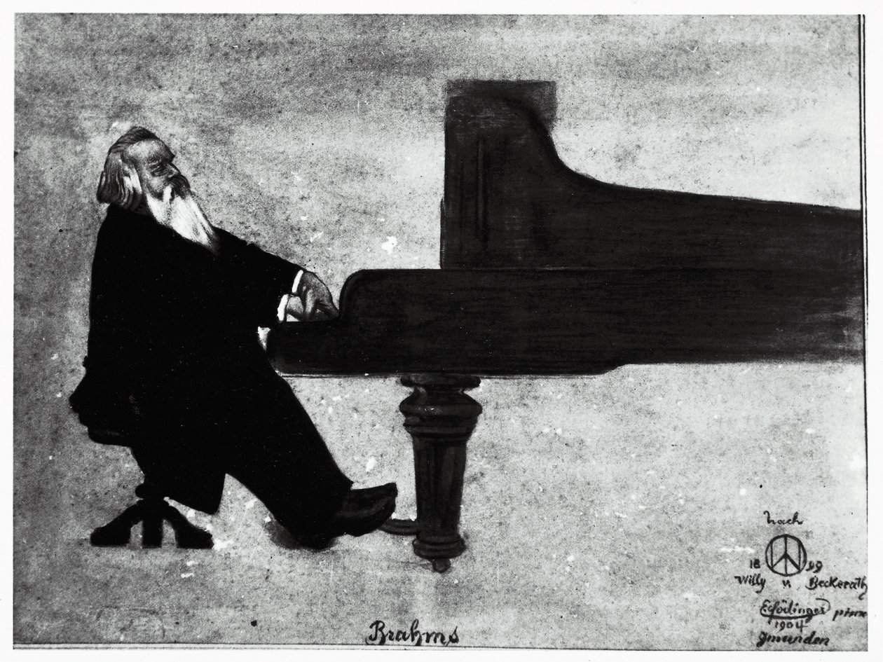 Johannes Brahms német zeneszerző (Hamburg alkotó: Willy von Beckerath