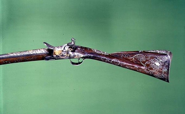 Flintlock szárnyas darab, Wilson, 1749-50 alkotó: Wilson Wilson