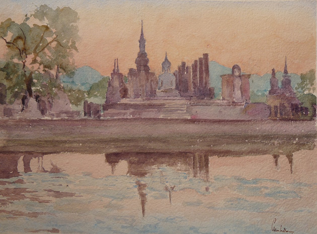 871 Sunset, Wat Mahathat, Sukhothai alkotó: Wilson Clive