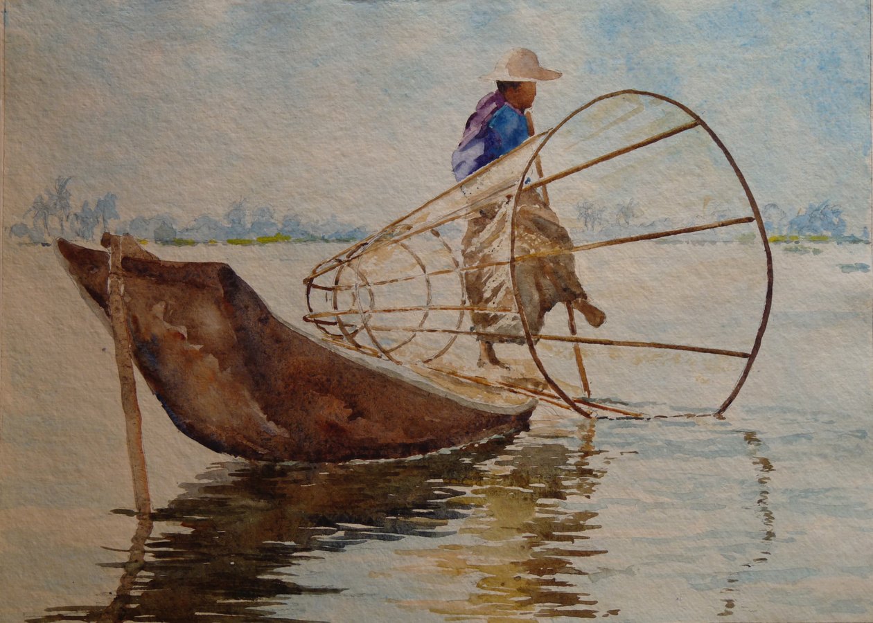 916-os lábevezős, Inle Lake alkotó: Wilson Clive