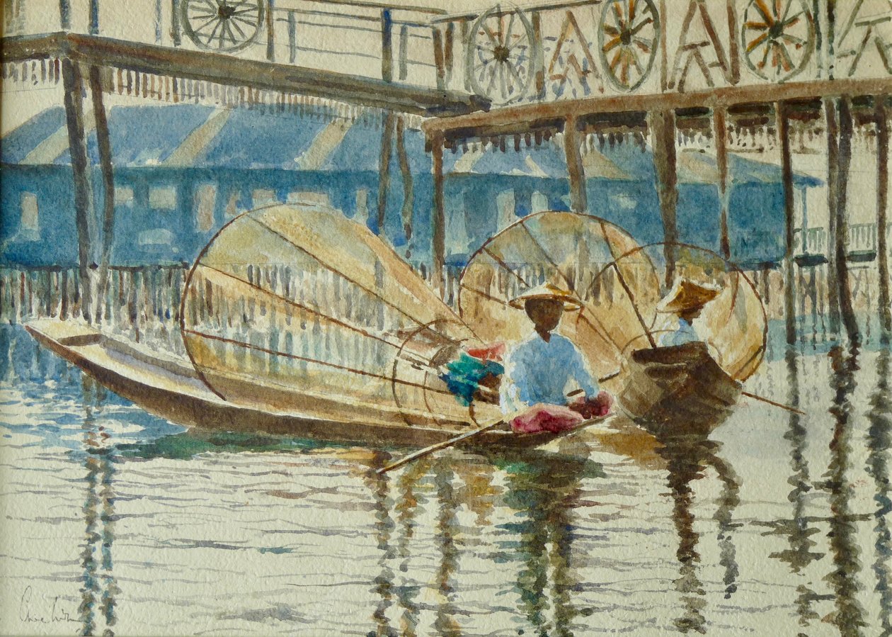 977 Legrowers nyugalomban, Inle Lake alkotó: Wilson Clive