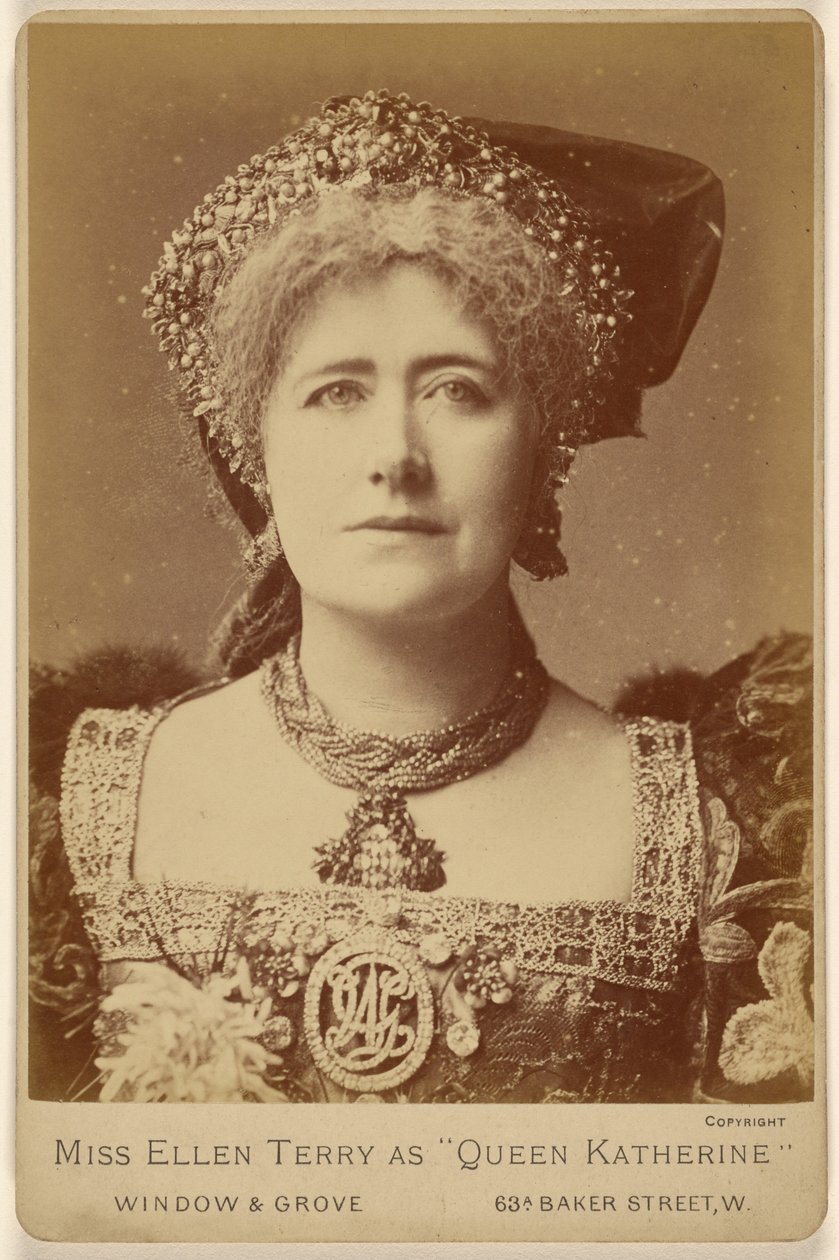 Miss Ellen Terry mint "Katalin királynő" alkotó: Window and Grove