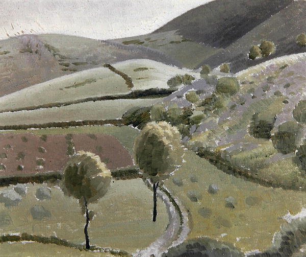 Olasz táj a Lago di Piediluco közelében, 1920-23 körül (olaj, vászon tábla) alkotó: Winifred Knights