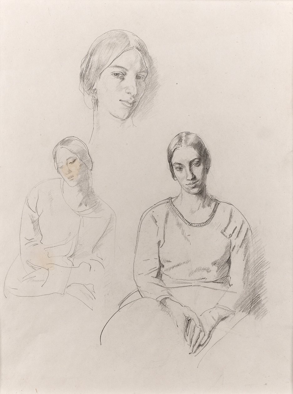 Önarckép (ceruza papíron) alkotó: Winifred Knights