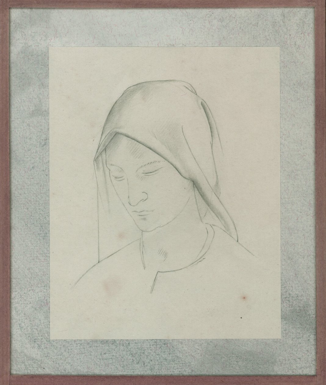 Tanulmány Szent Márton oltárképhez, 1928 körül (ceruza papíron) alkotó: Winifred Knights