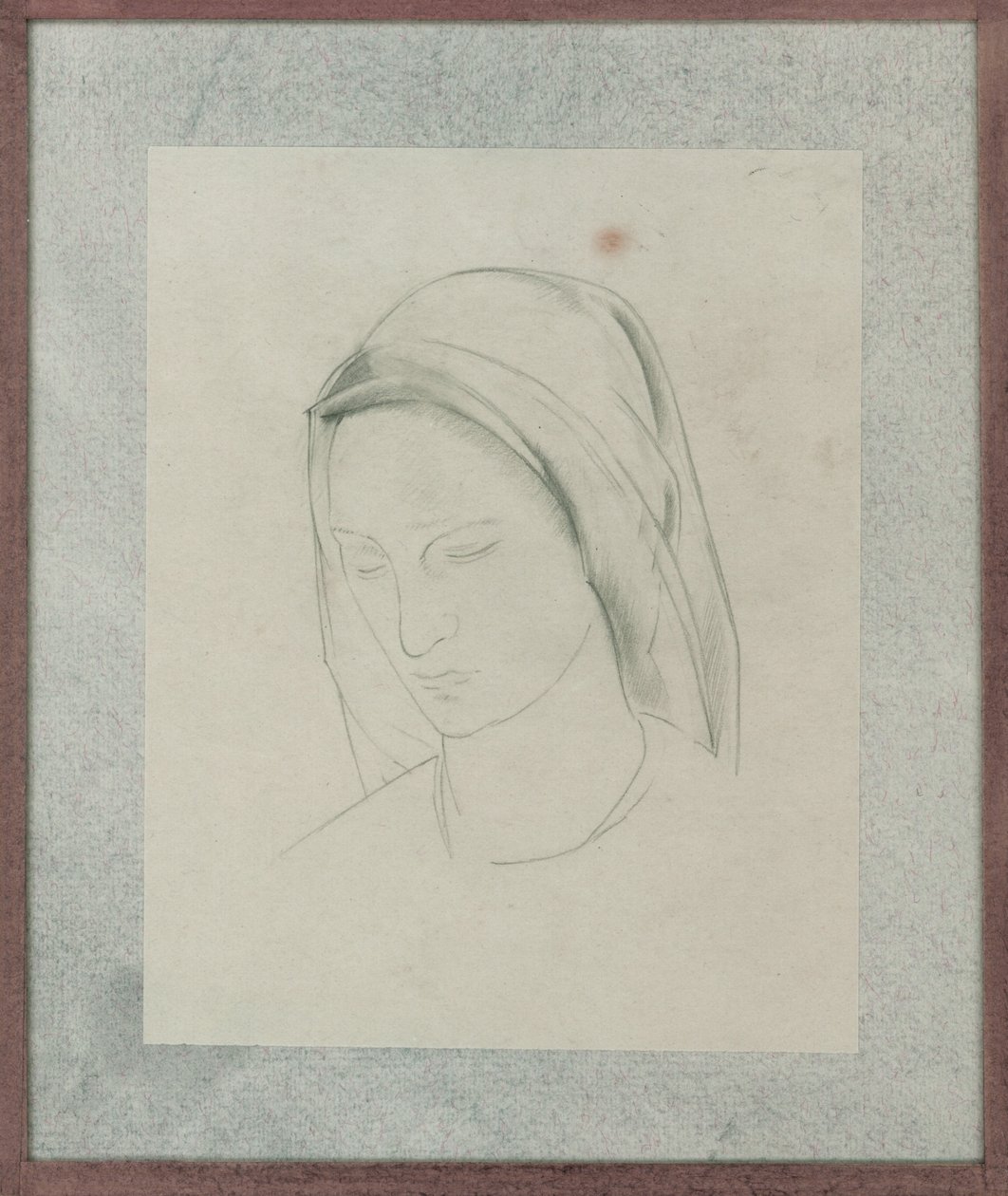 Tanulmány Szent Márton oltárképhez, 1928 körül (ceruza papíron) alkotó: Winifred Knights