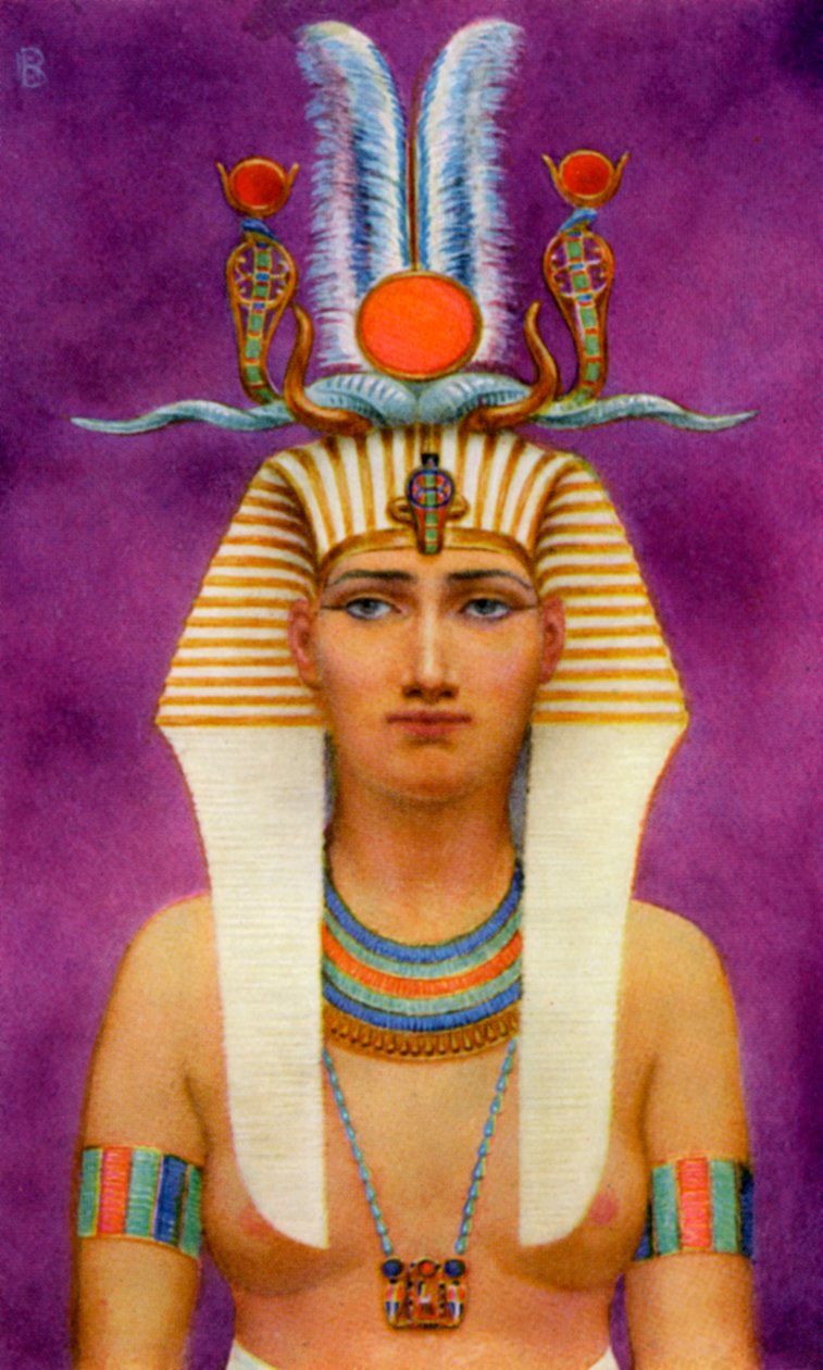 Hatsepszut, a 18. dinasztia ókori egyiptomi királynője, ie 15. század, 1926. alkotó: Winifred Mabel Brunton