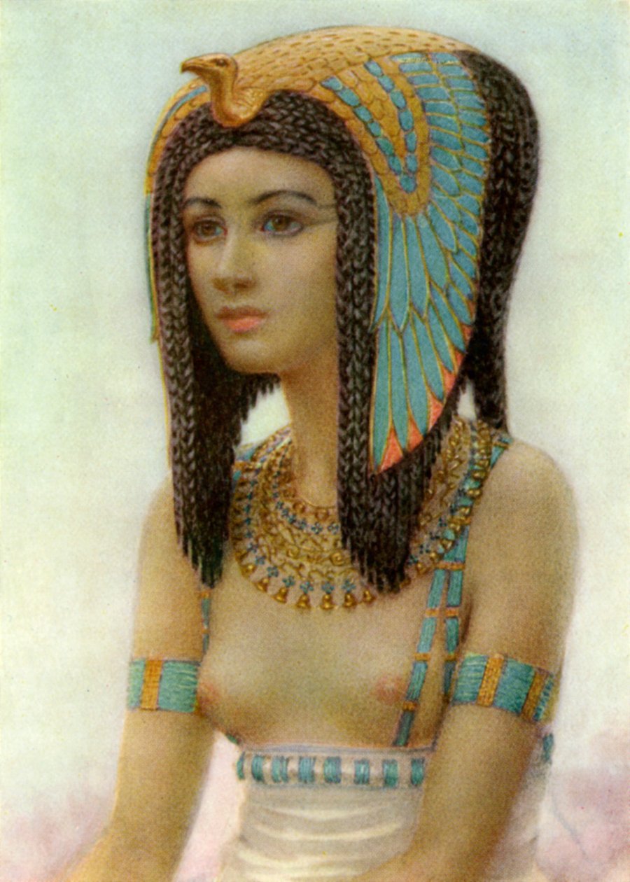 Tetisheri, a 17. dinasztia ókori egyiptomi királynője, Kr.e. 16. század, 1926. alkotó: Winifred Mabel Brunton