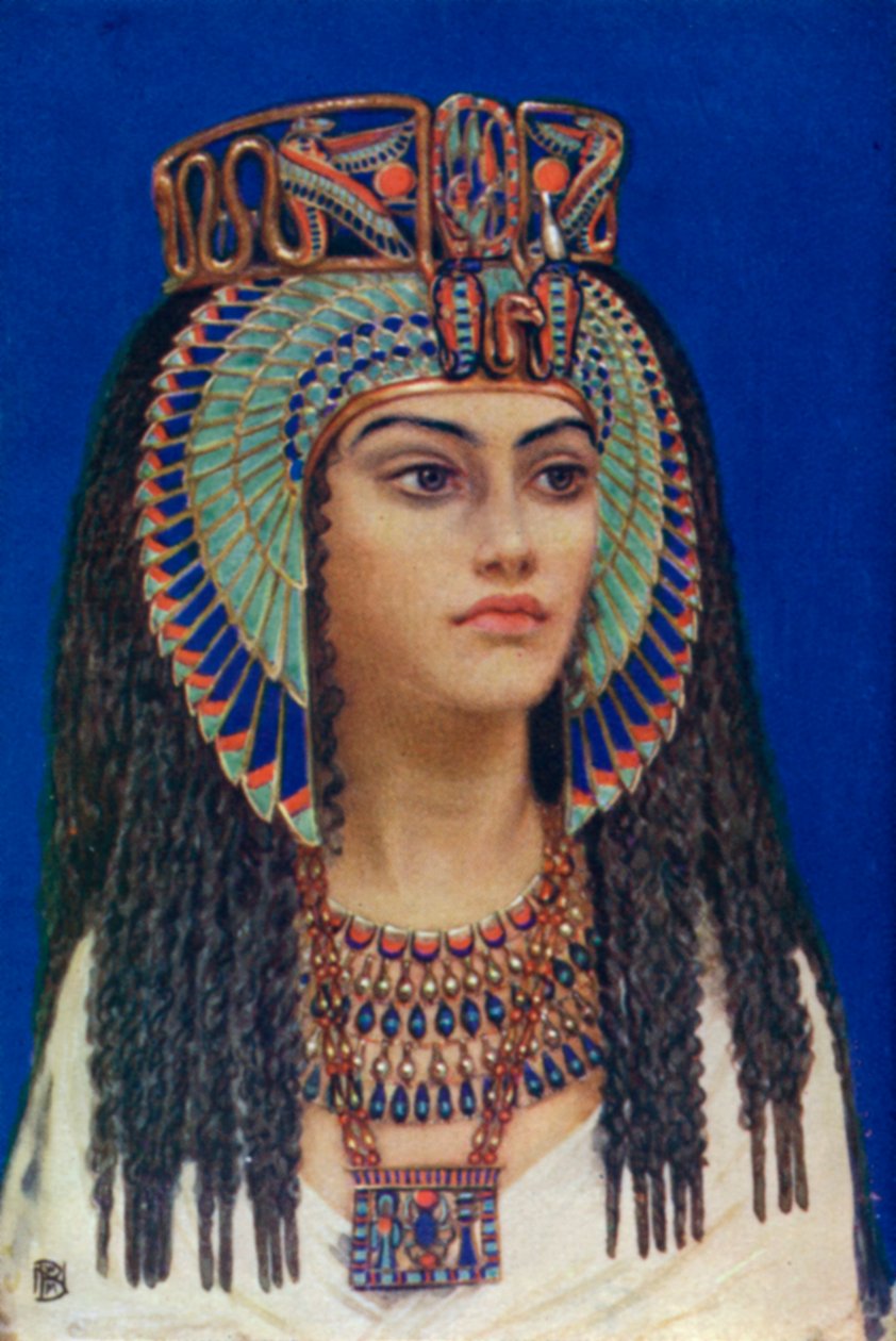 Tiy, a 18. dinasztia ókori egyiptomi királynője, ie 14. század, 1926. alkotó: Winifred Mabel Brunton