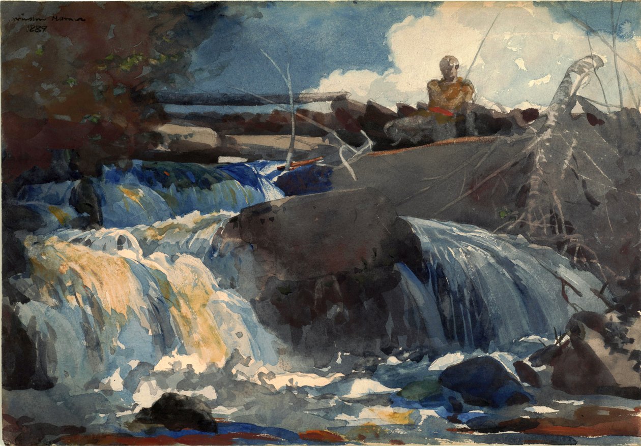 Szereplők a vízesésben alkotó: Winslow Homer