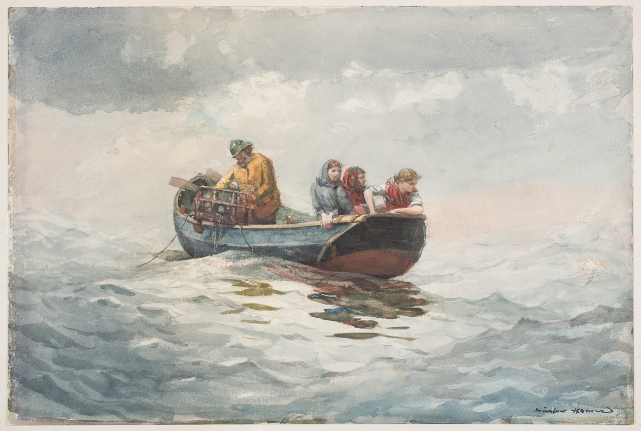 Rákhalászat (wc grafit felett, papíron) alkotó: Winslow Homer