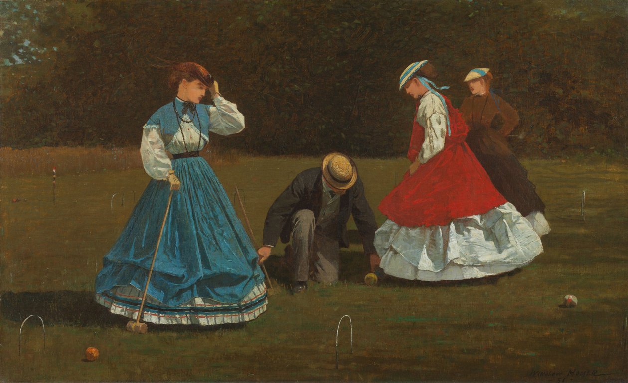Krokett jelenet alkotó: Winslow Homer