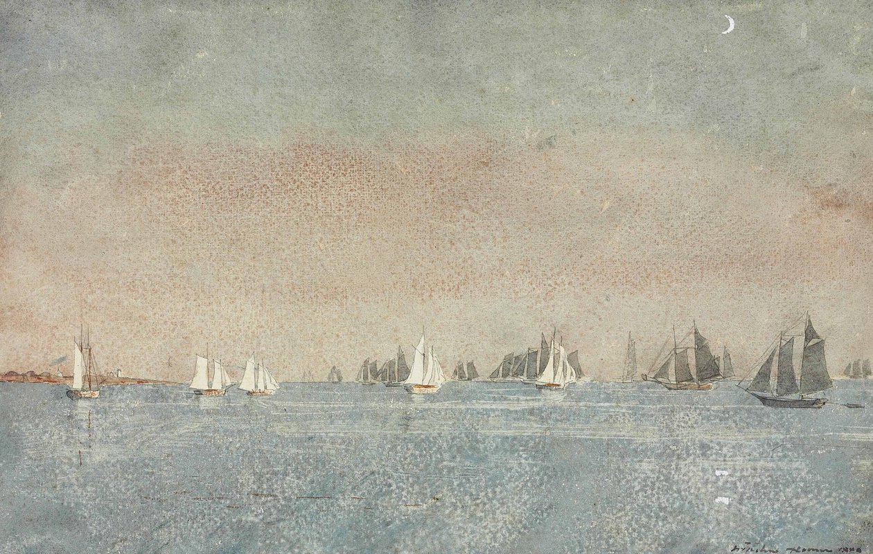 Gloucester kikötő, halászflotta alkotó: Winslow Homer
