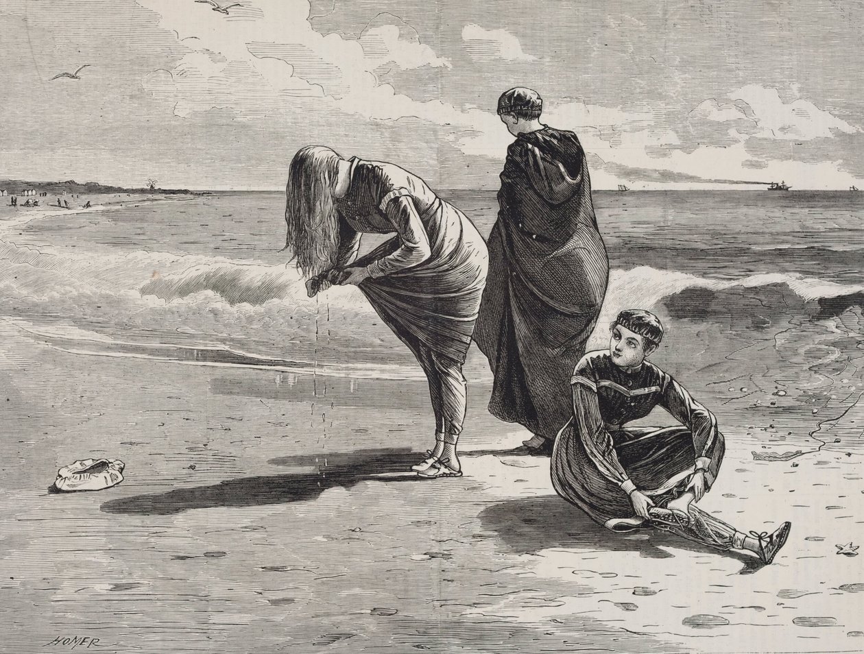 Nagy dagály, megjelent 1870. augusztus 6 -án, minden szombaton alkotó: Winslow Homer