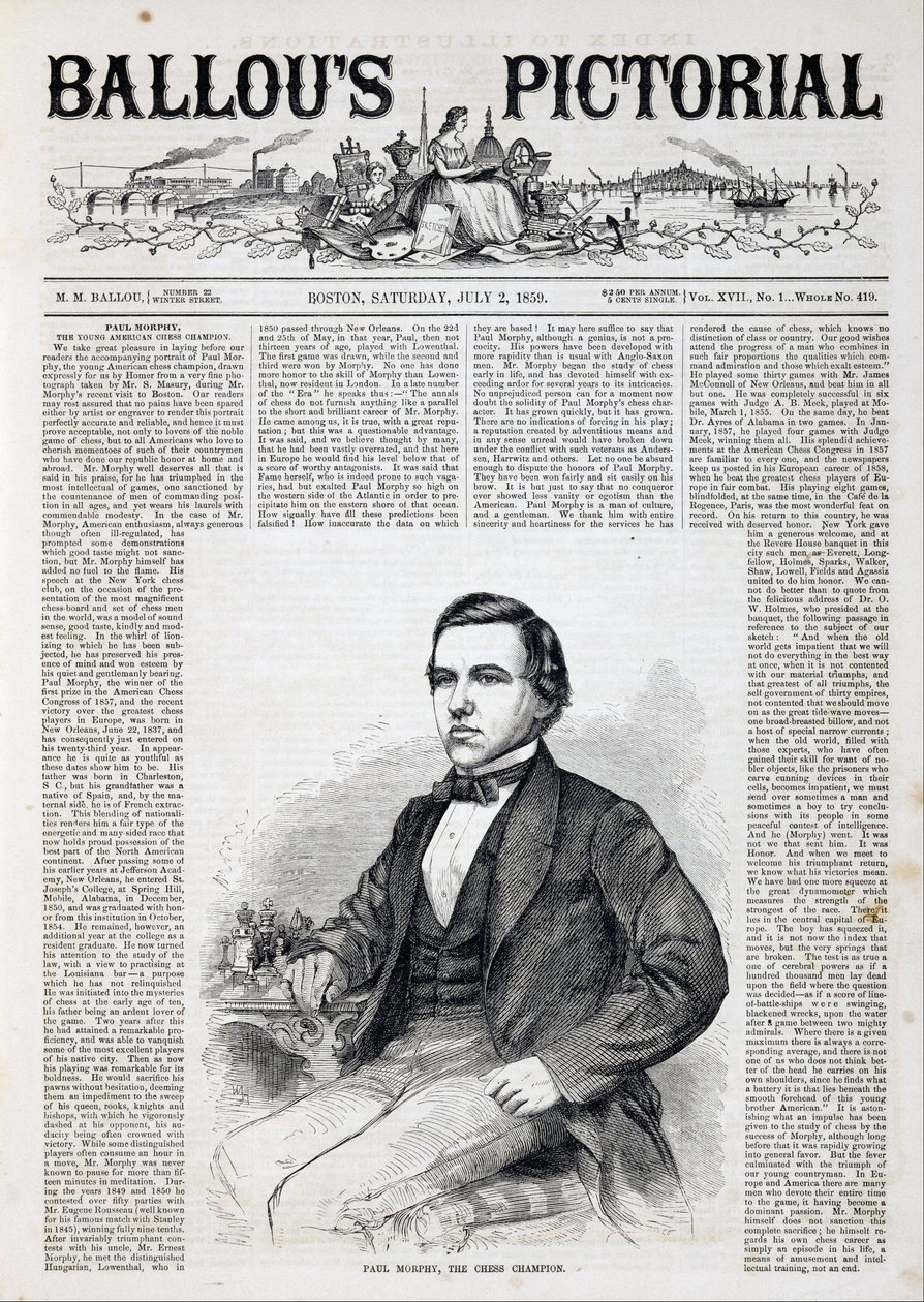 Paul Morphy, a sakkbajnok alkotó: Winslow Homer