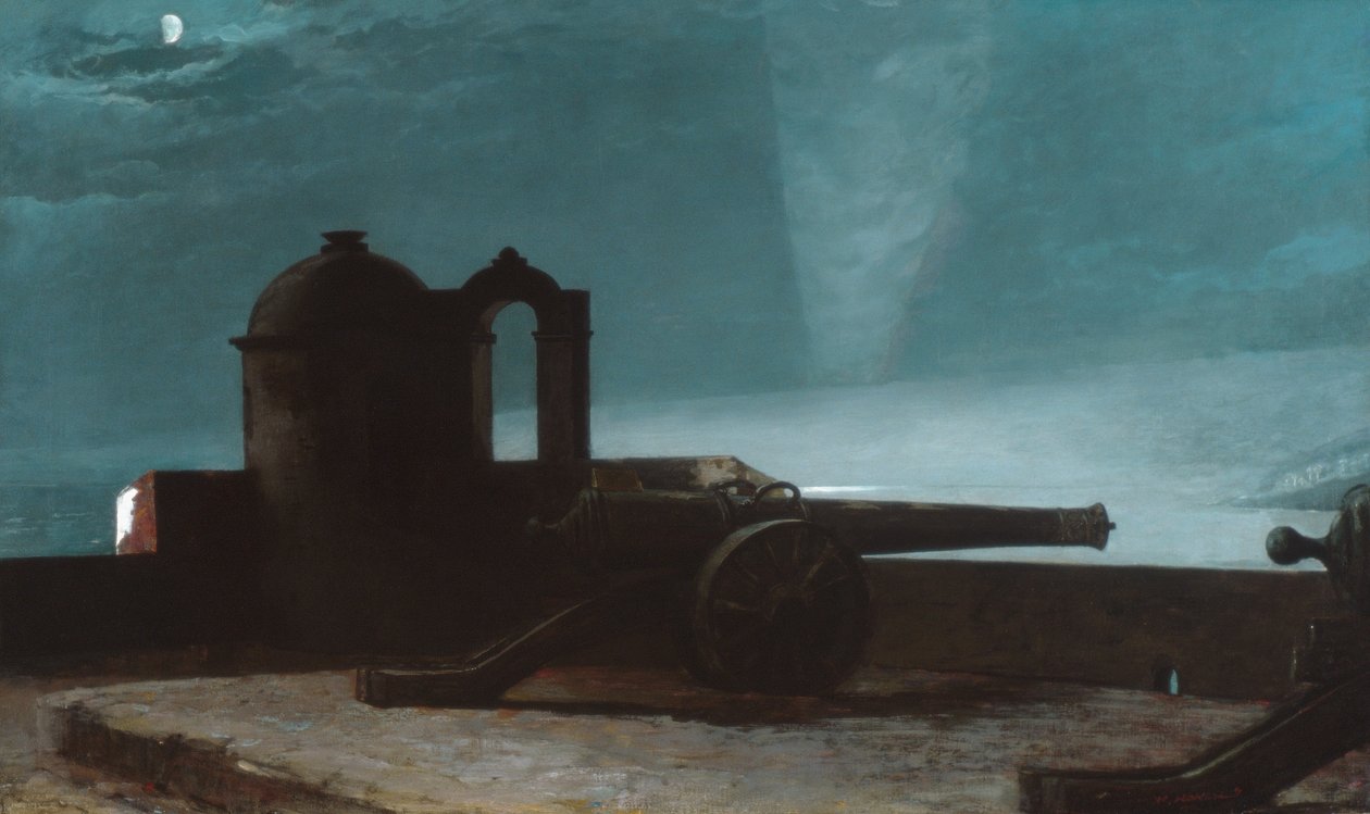Keresőlámpa a kikötő bejáratánál, Santiago de Cuba, 1901 alkotó: Winslow Homer