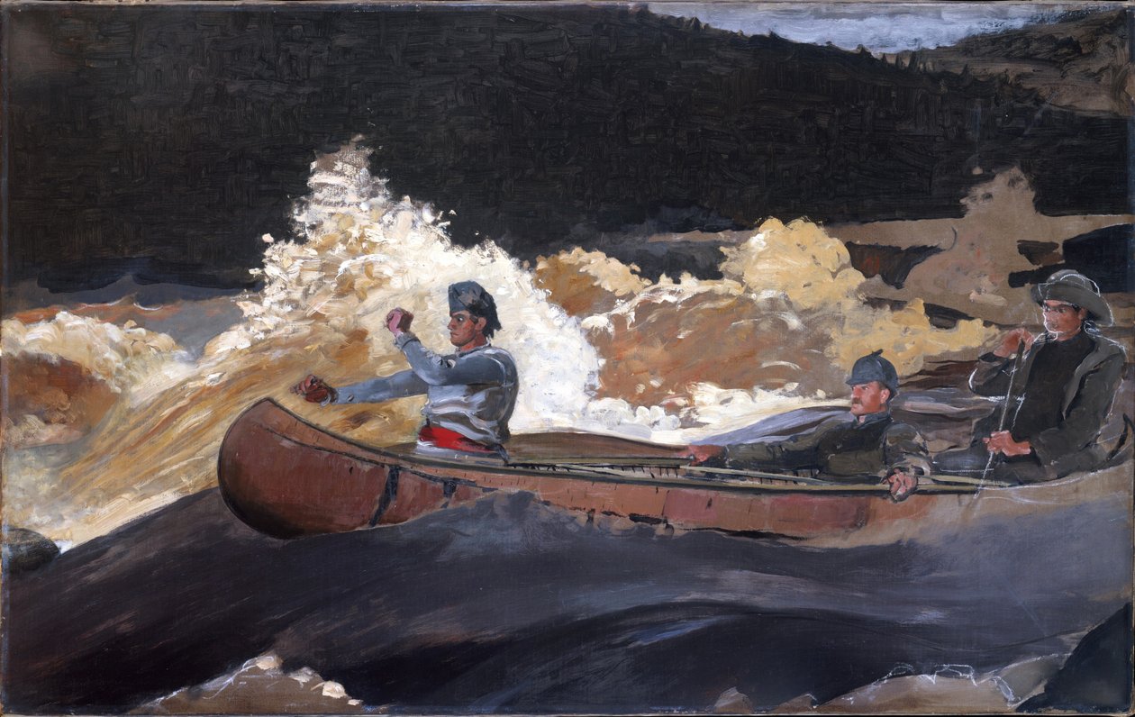 A Rapids forgatása, Saguenay folyó alkotó: Winslow Homer