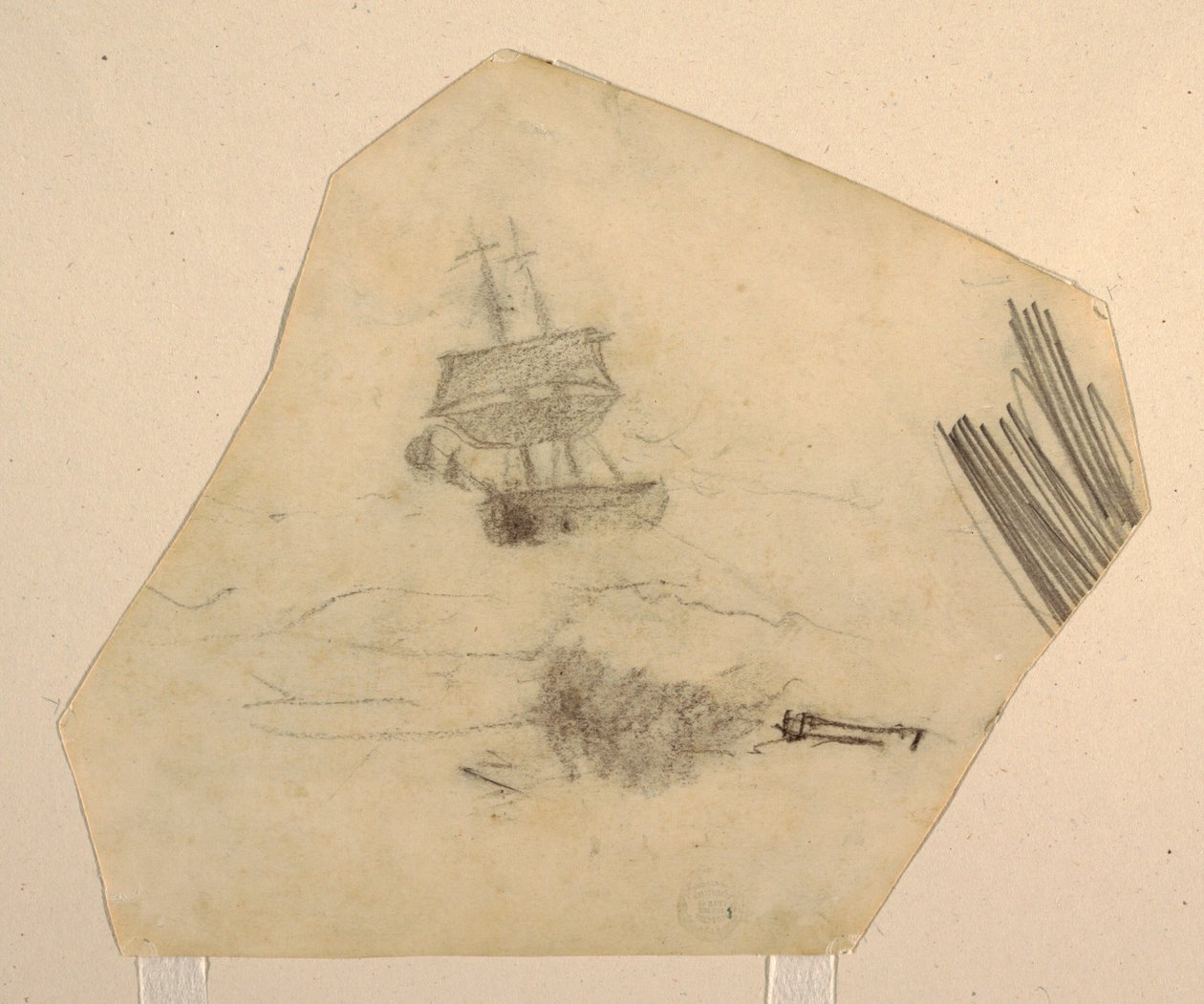 Square Rigger egy viharos tengerben alkotó: Winslow Homer