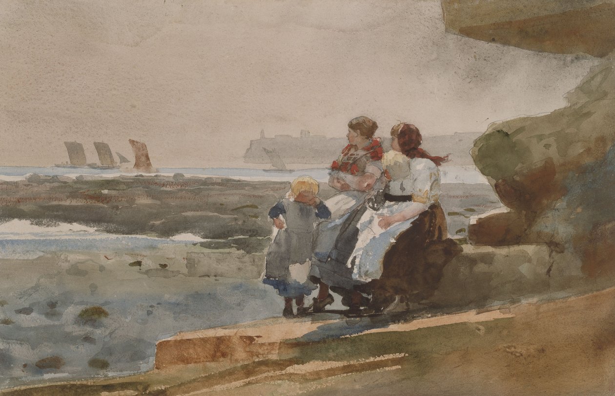 A szikla alatt, Cullercoats alkotó: Winslow Homer
