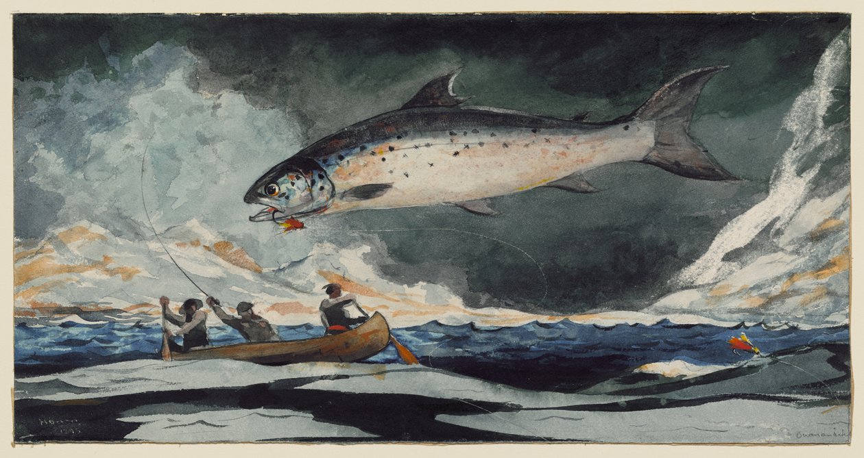 Egy szép medence, a Saguenay-folyó alkotó: Winslow Homer