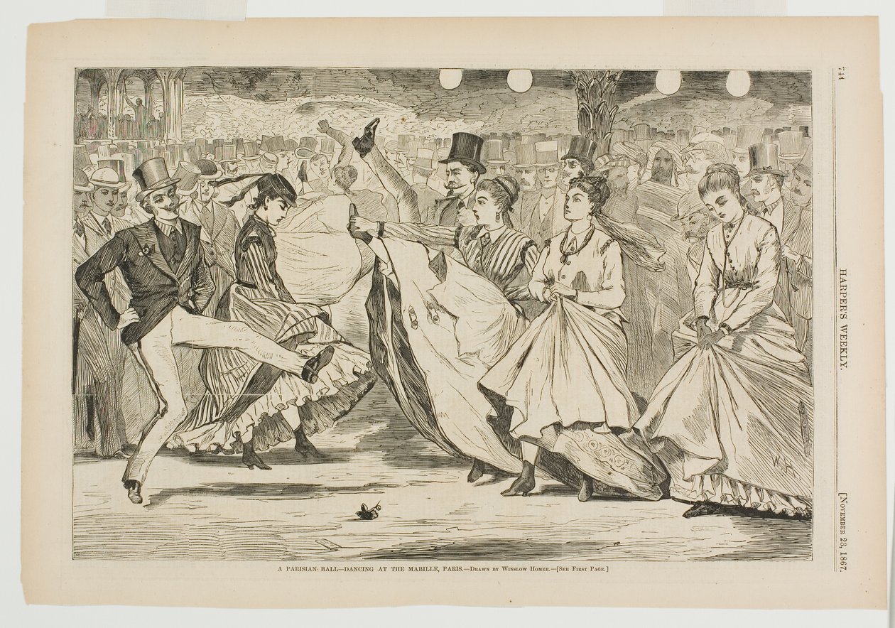 Egy párizsi bál-tánc a Mabille-ben, Párizsban alkotó: Winslow Homer