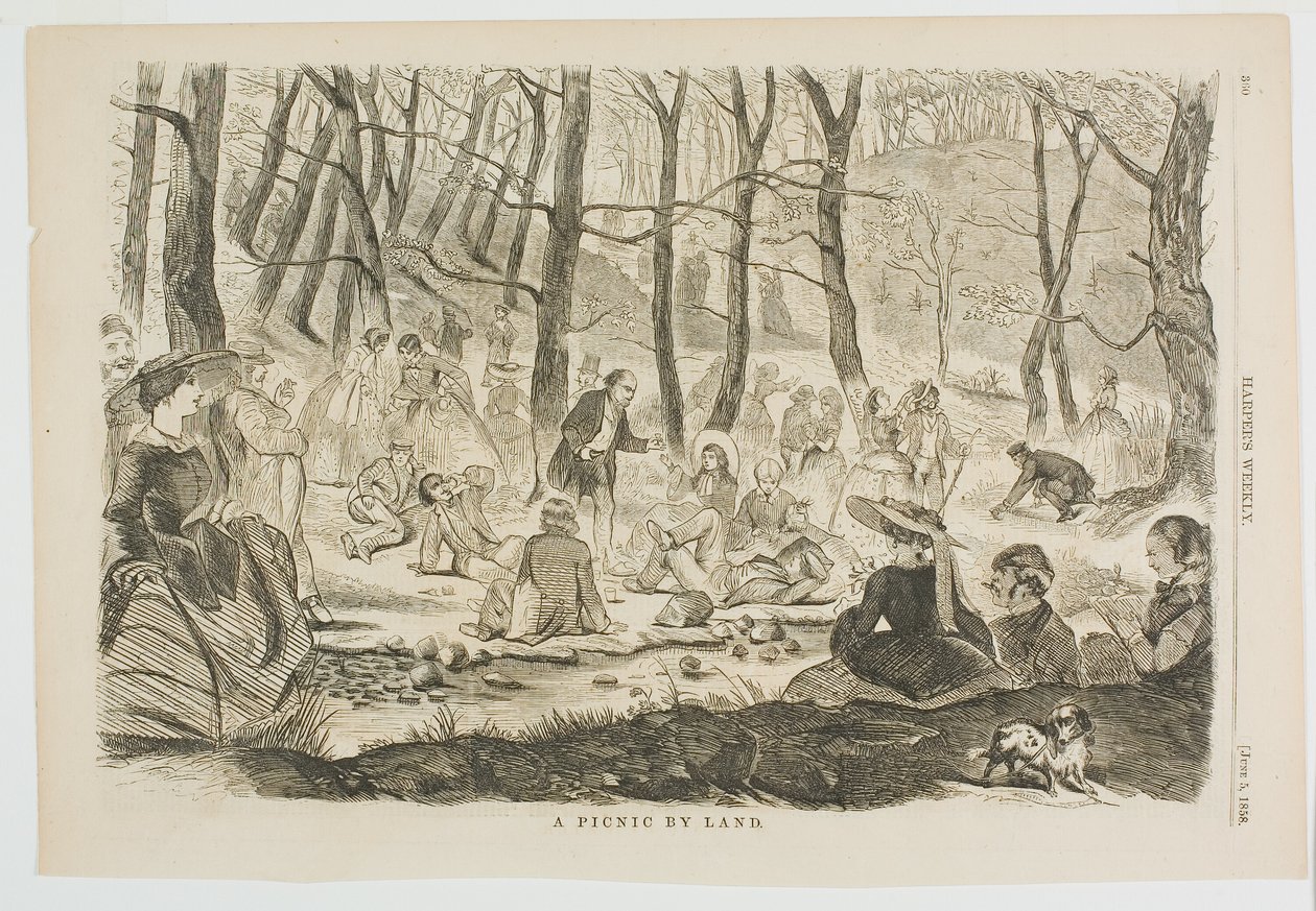 Piknik a szárazföldön alkotó: Winslow Homer
