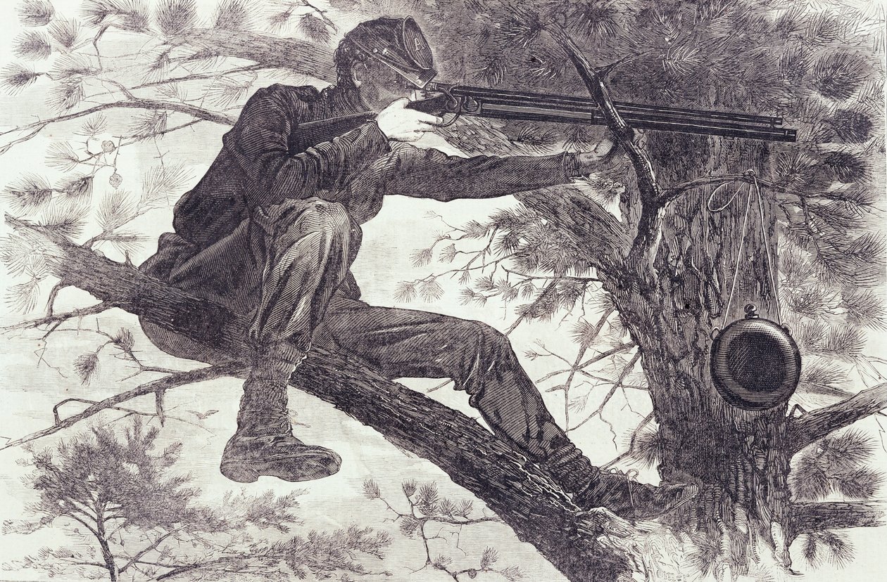 Egy éleslövész a tüntetésen alkotó: Winslow Homer