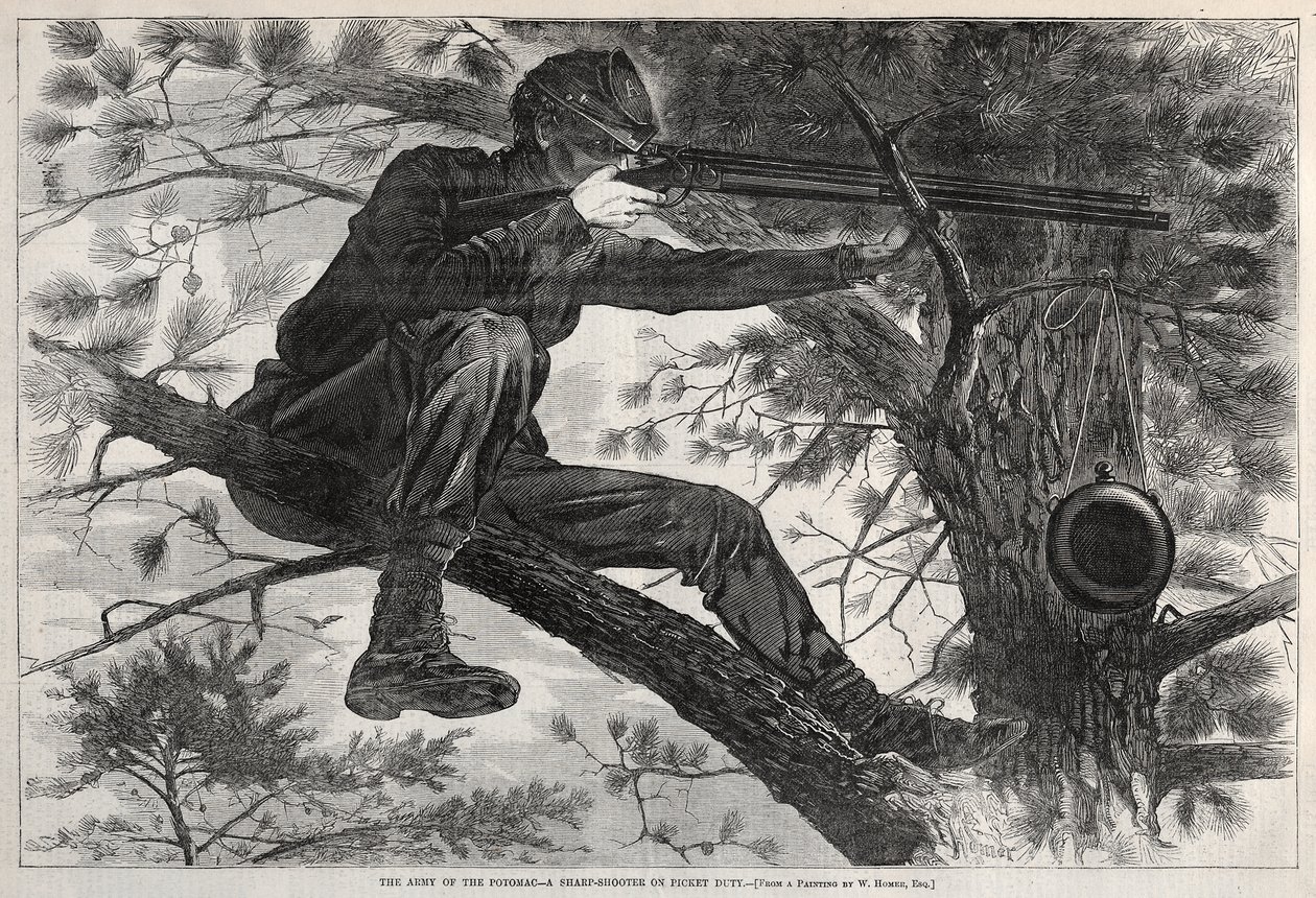 Egy mesterlövész őrszolgálaton alkotó: Winslow Homer