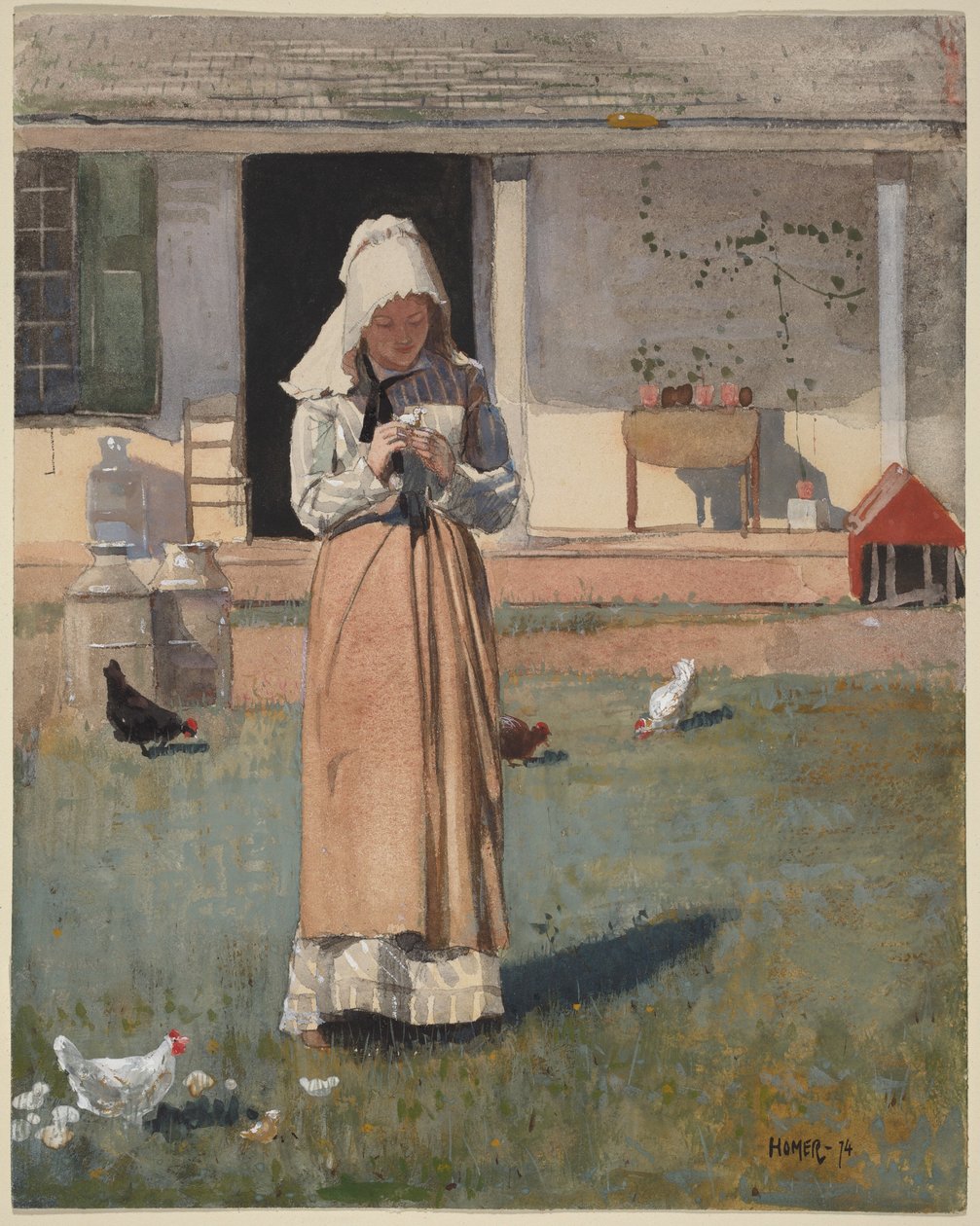 Egy beteg tyúk alkotó: Winslow Homer