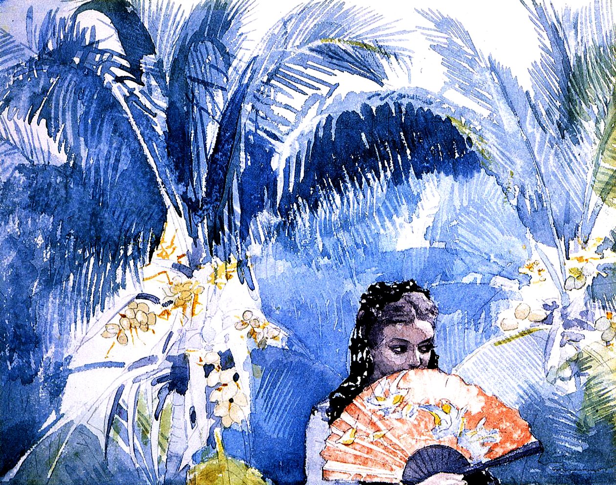 Spanyol lány legyezővel alkotó: Winslow Homer