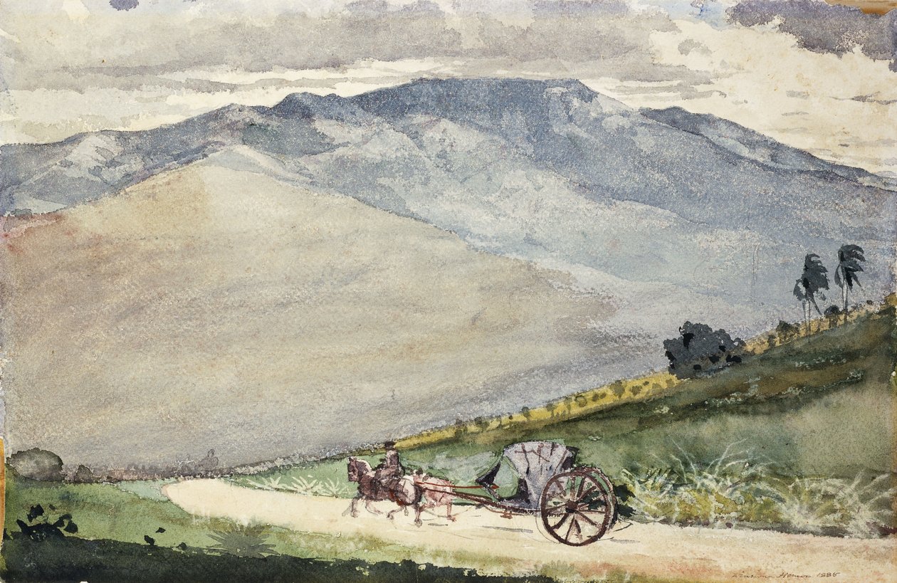 Volante egy hegyi úton, Kuba, 1885 alkotó: Winslow Homer