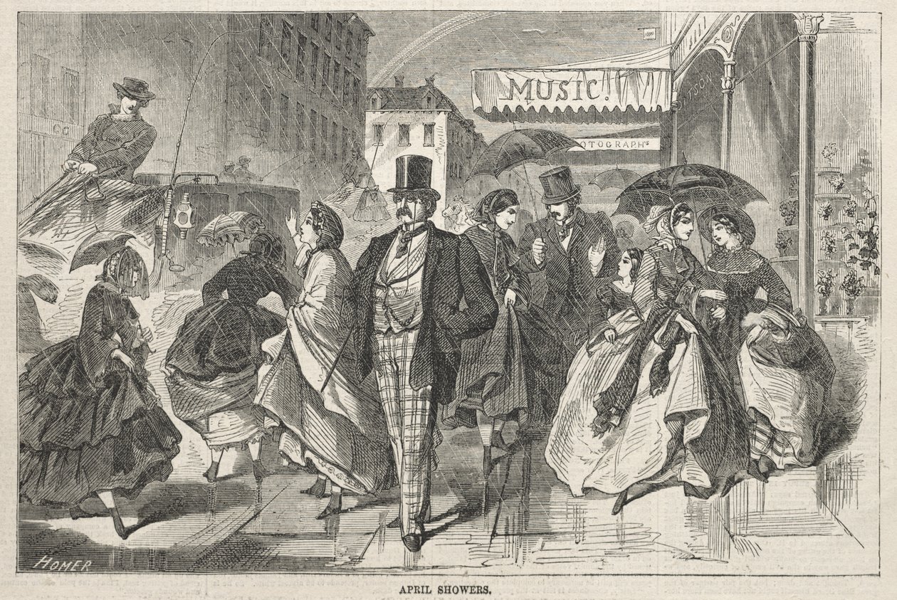 Áprilisi záporok alkotó: Winslow Homer