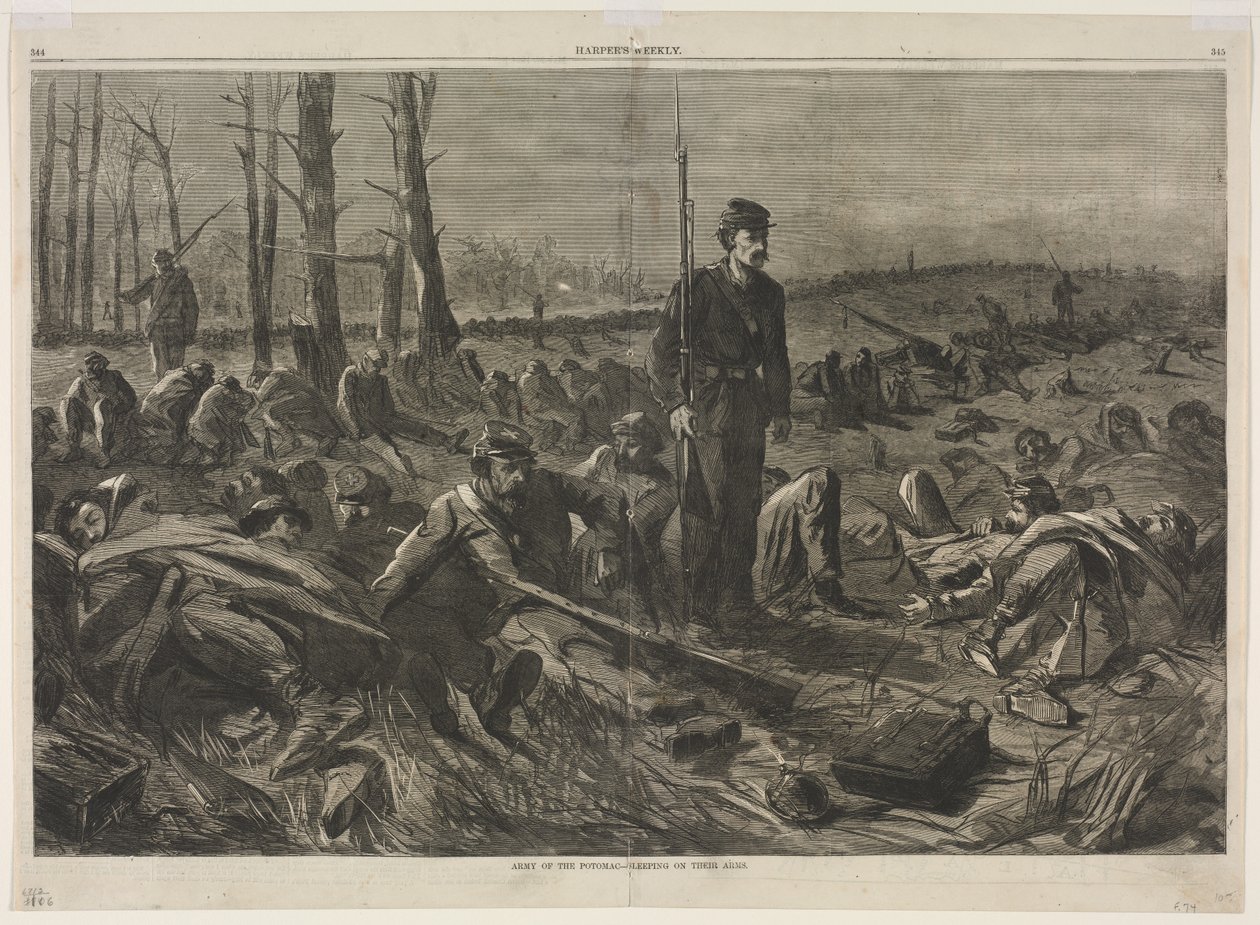 A Potomac hadserege – Karon alszik, 1864. alkotó: Winslow Homer