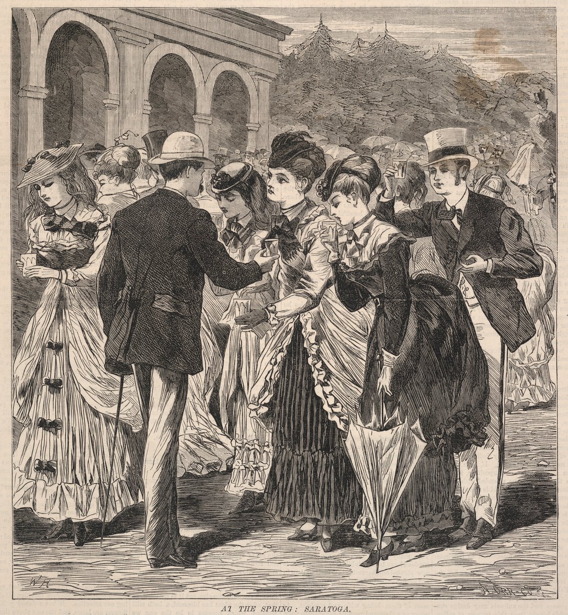 A forrásnál: Saratoga, a Hearth and Home-ból, 1869. augusztus 28. alkotó: Winslow Homer