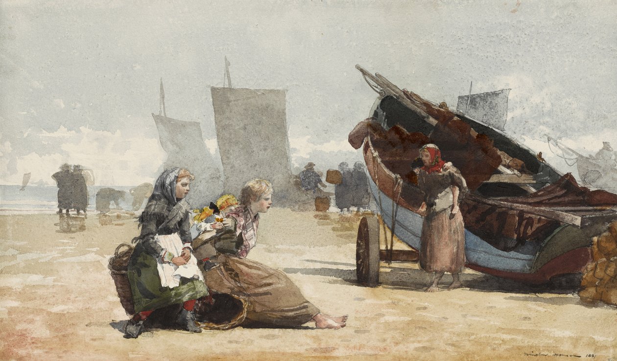 Tengerparti jelenet, Cullercoats, 1881 alkotó: Winslow Homer