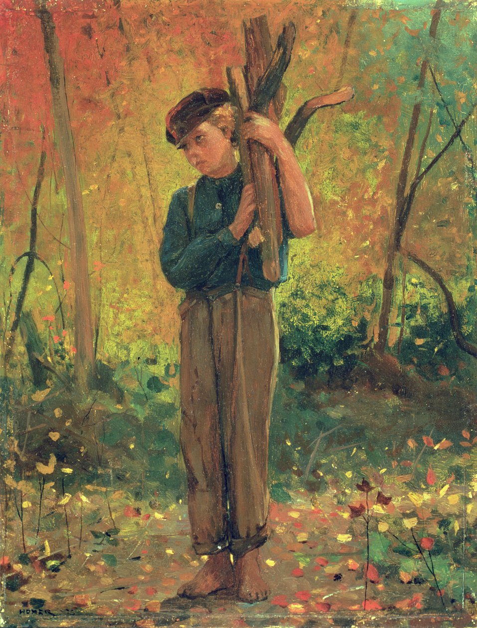 Rönköt tartó fiú, 1873 alkotó: Winslow Homer