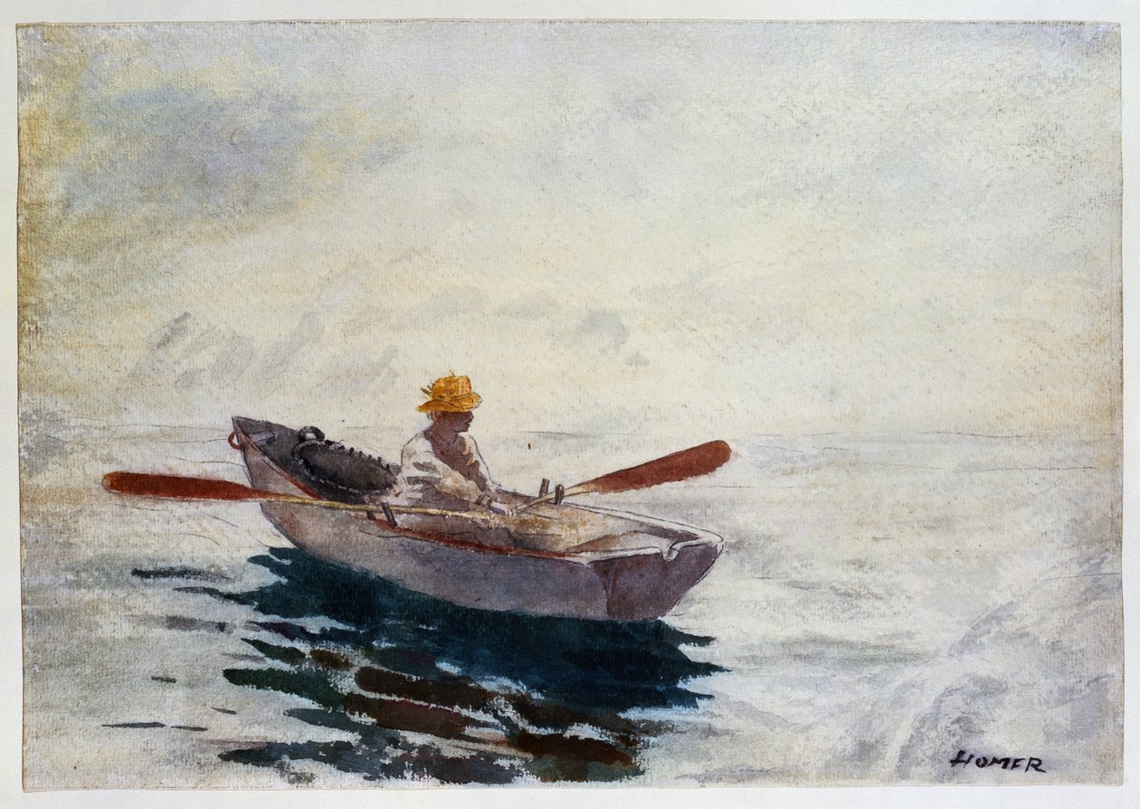 Fiú egy csónakban alkotó: Winslow Homer