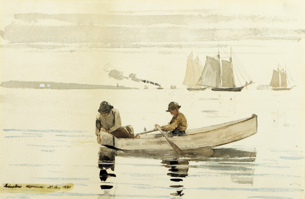Boys Fishing, Gloucester Harbor, 1880 alkotó: Winslow Homer