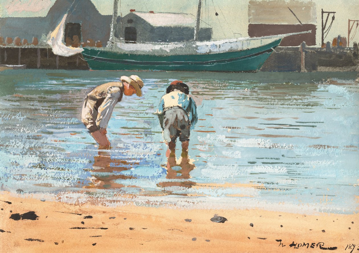 Boys Wading, 1873. alkotó: Winslow Homer