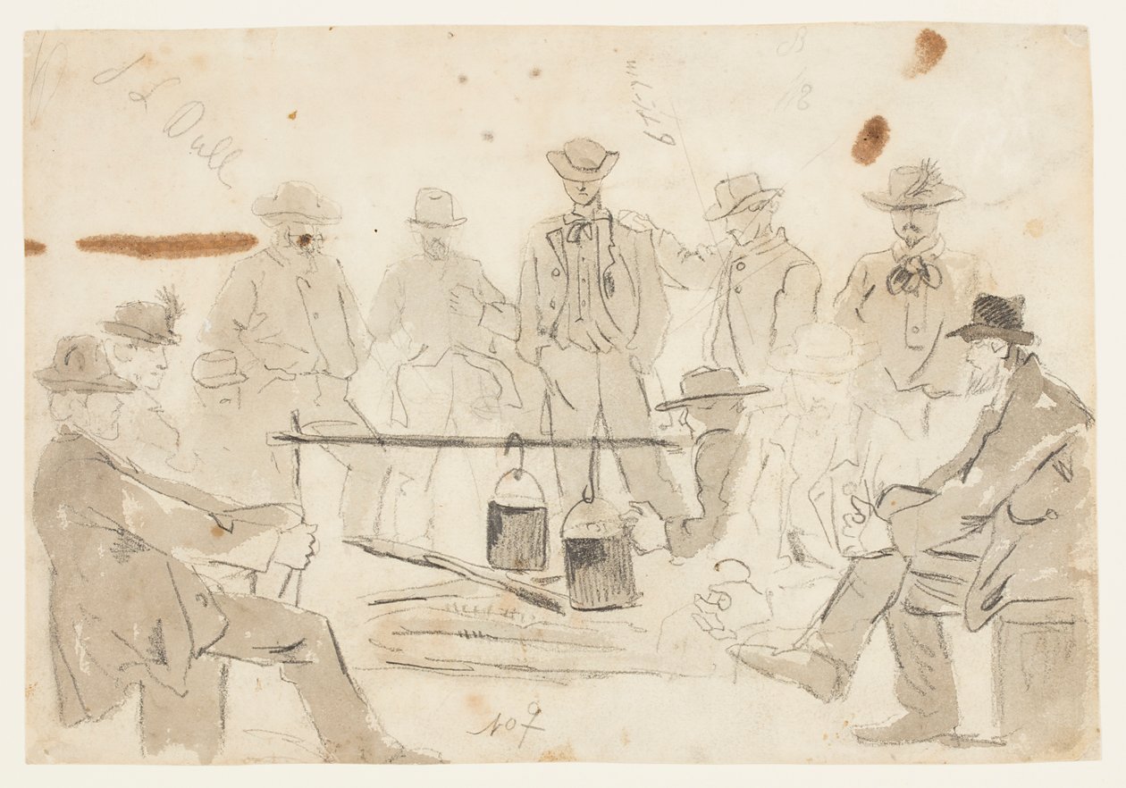 Tábortűz katonákkal alkotó: Winslow Homer