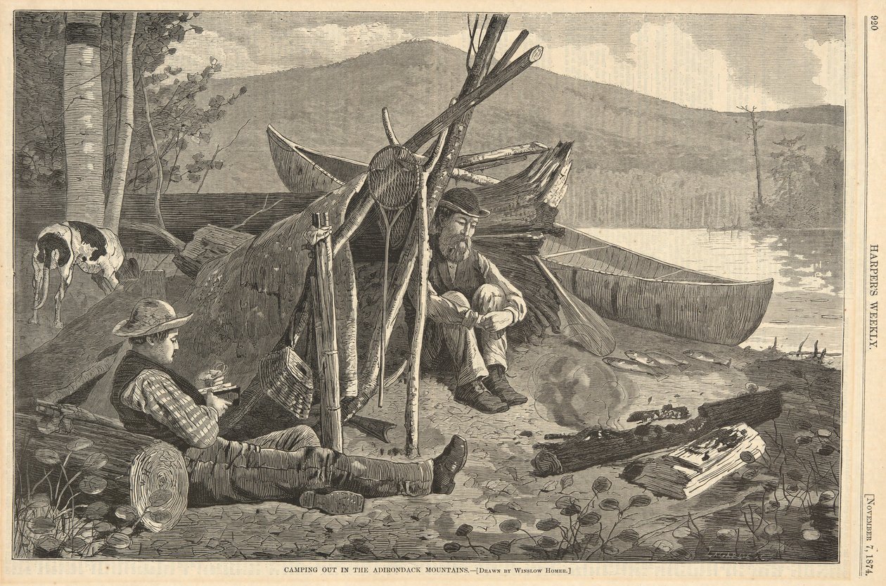 Kemping az Adirondack-hegységben, Harperből alkotó: Winslow Homer