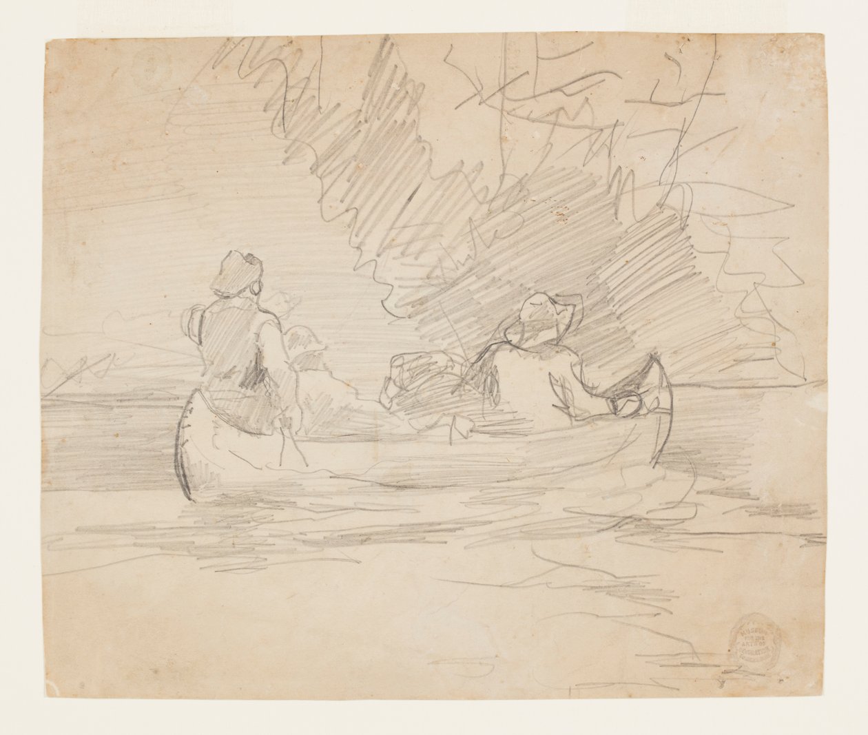 Kenu három emberrel alkotó: Winslow Homer